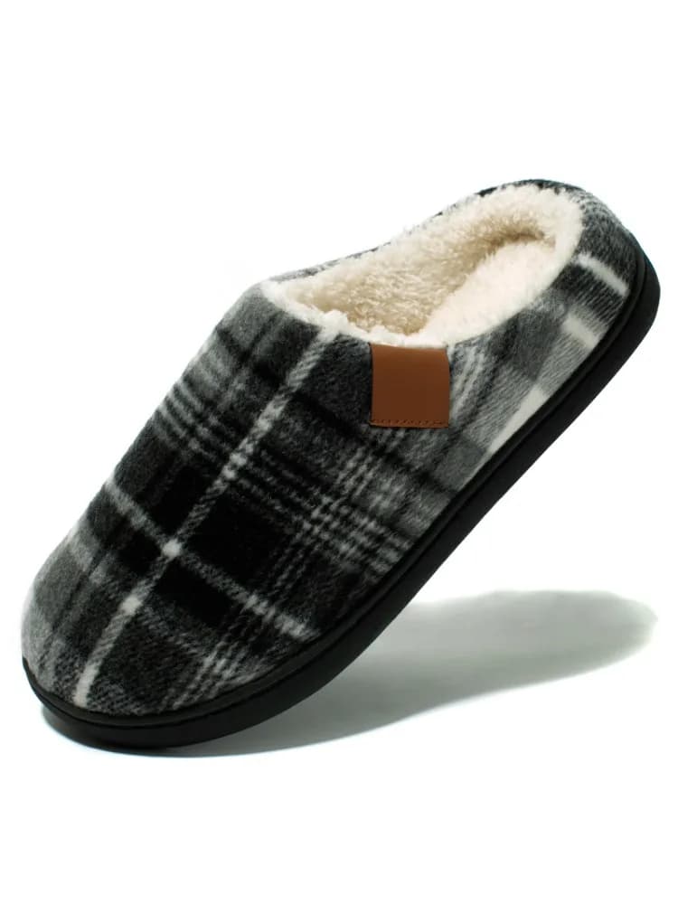 Winter Men Slippers Warm Women's Slippers Short Plush Flock Home Soft Slippers for Men Non-slip Male Shoes zapatos comodos