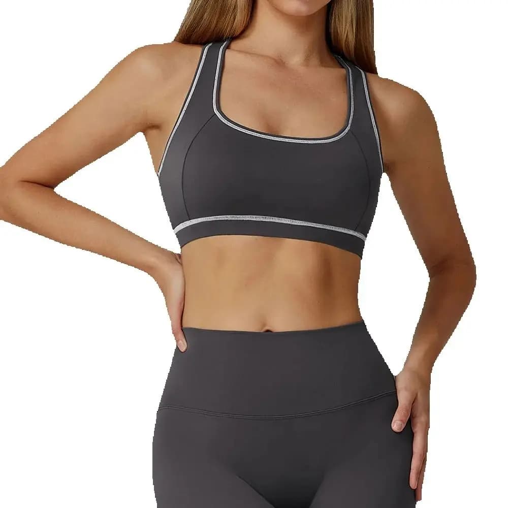 Fitness Top Women Breathable Sports Bra Anti-Sweat Yoga Bra Shockproof Crop Top Push Up High Strength Sport Bra Gym Workout Top