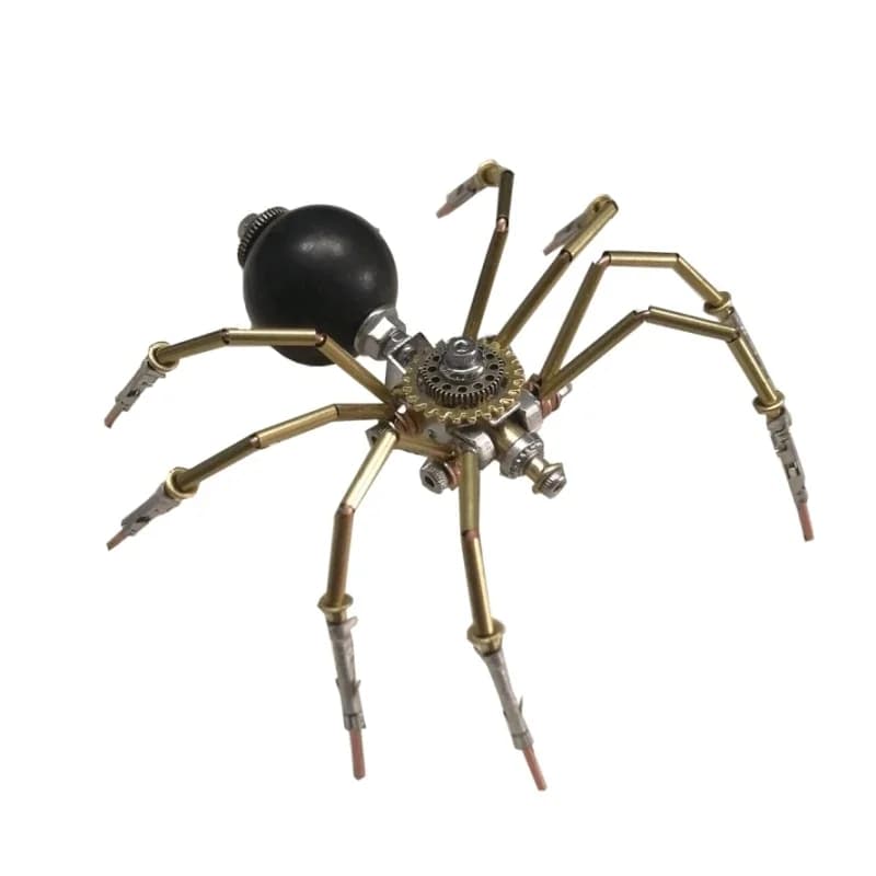 3D Metal Puzzle Spider DIY Assembly Model Kit Steampunk Mechanical Jigsaw Assemble Toy Creative Gift - Balck