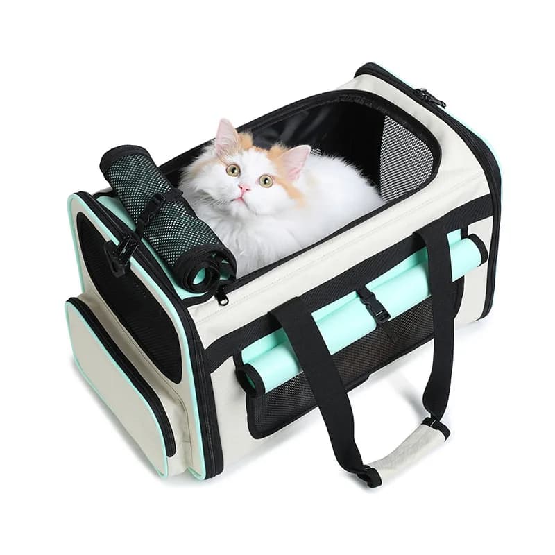 Cat Carrying Case Pet Dog Travel Carrier Soft-Sided Cat Bag Airline Approved Collapsible Cat Carrier Dog Carrier for Dogs & Cats