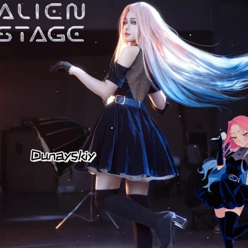Anime ALIEN STAGE Mizi Cosplay Dress Costume Stage IDOL Performance Clothes Halloween Women Evening Dress Costume Party Outfit