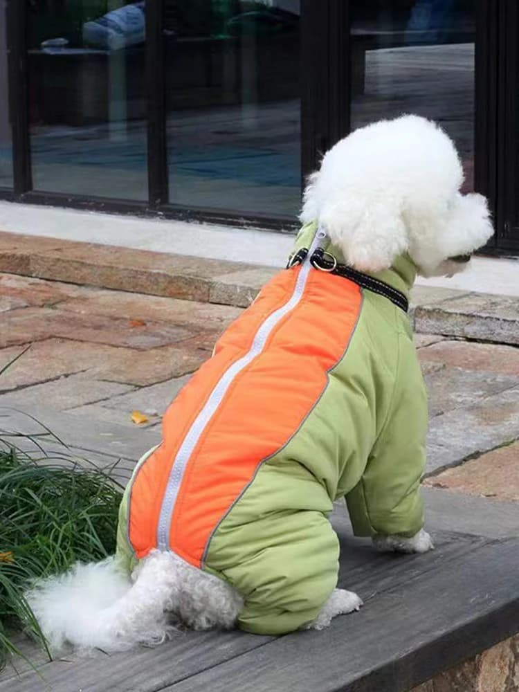 Winter Large Dog Clothes Warm Pet Overall Jacket Thicken Jumpsuit For Medium Big Dogs Coat Plus fleece Clothing Doberman Golden