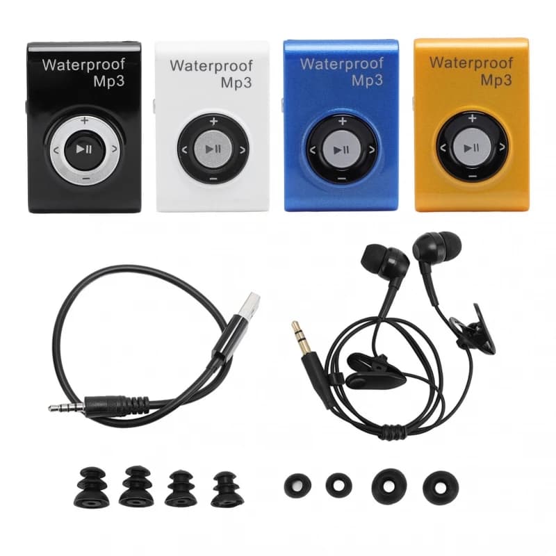 Swimming MP3 Player Swimming Headphone IPX8 Waterproofing Various Sound Formats 8GB Memory Portable with Earplugs for Running
