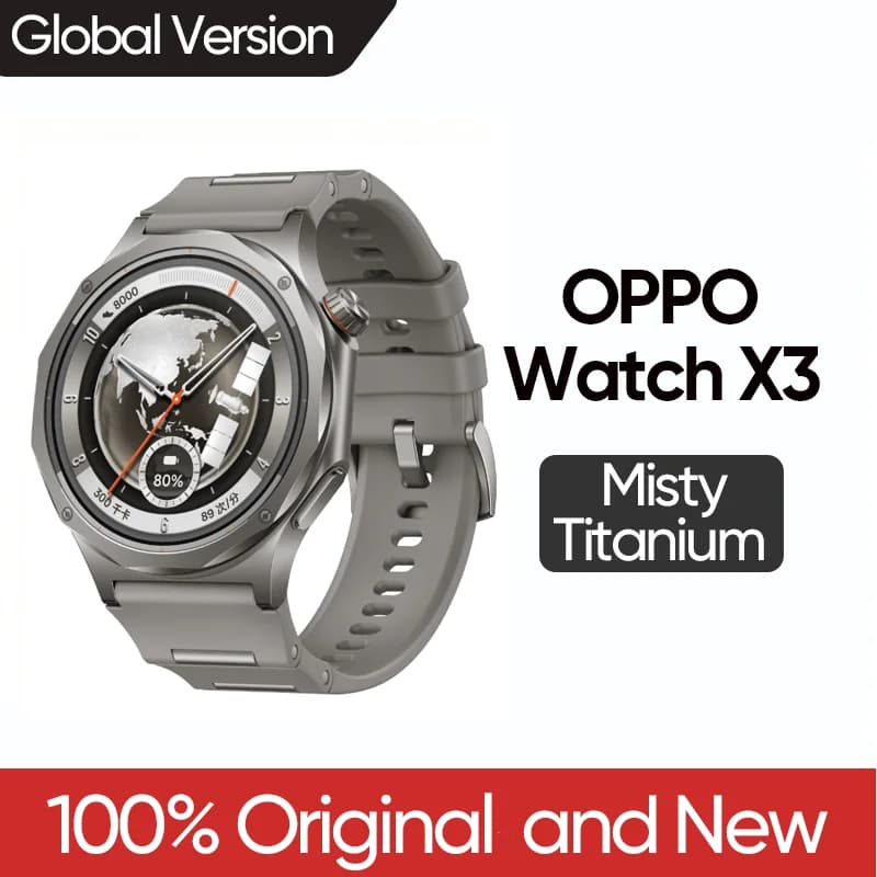 [Global Version] Smartwatch OPPO Watch X3 Ultra-Light Titanium Alloy Case 1.50" LTPO AMOLED Display 16-day Battery Life IP68 NFC