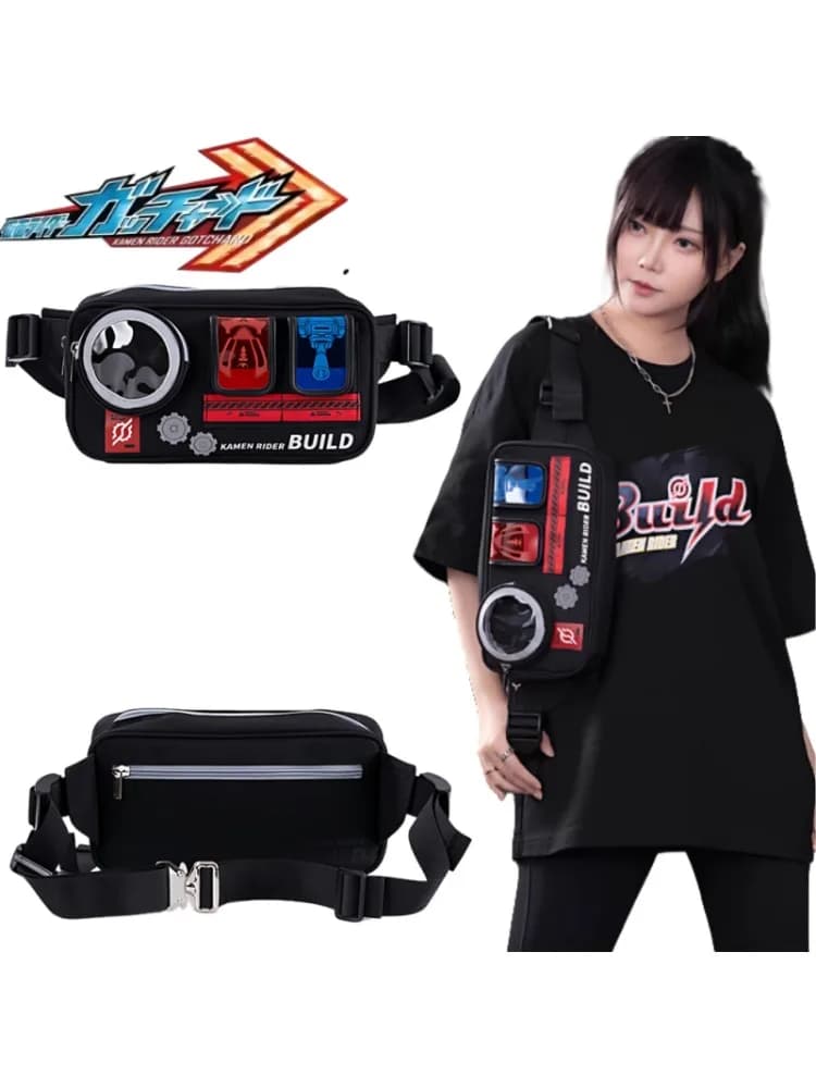 Kamen Rider Crossbody Bag Cartoon Kamen Rider Fanny Bag Anime Goods Casual Fashion Holiday Gifts Commuting Large Capacity