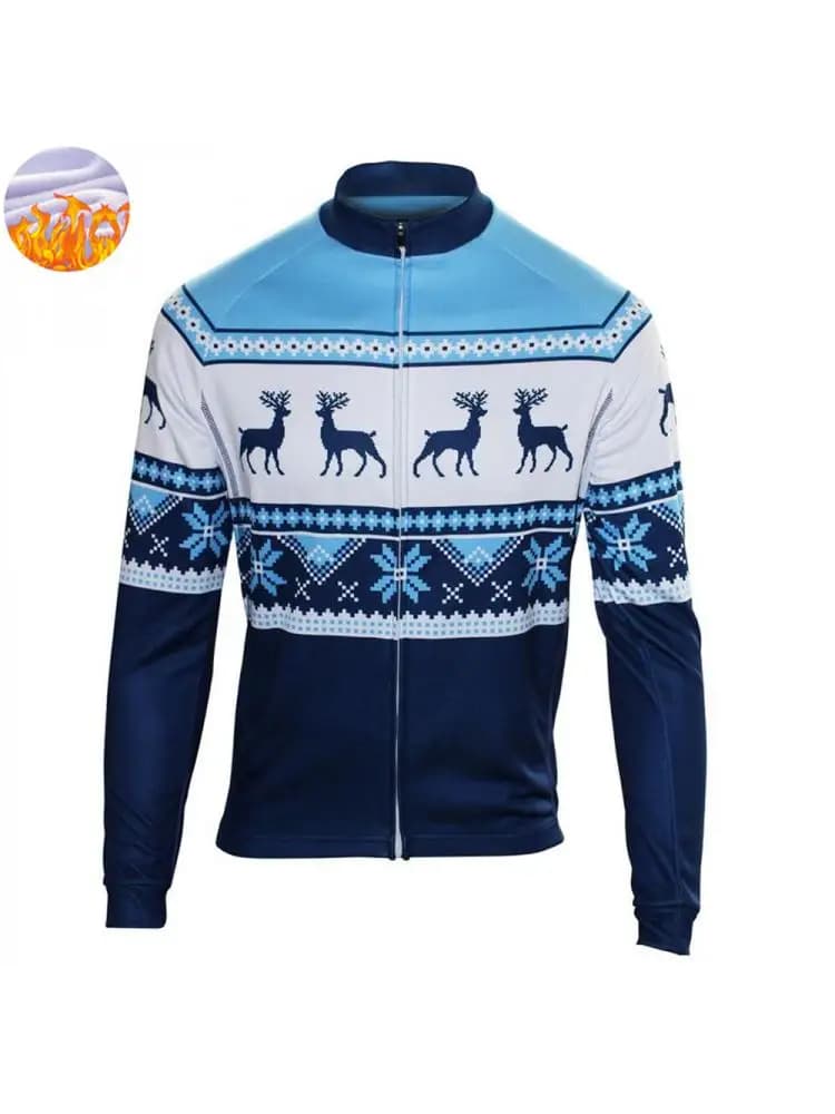 Men Winter Cycling Jacket Thermal Fleece Long Sleeve Warm Coat Outdoor Mtb Bike Clothing Maillot Ciclismo Invierno Christmas