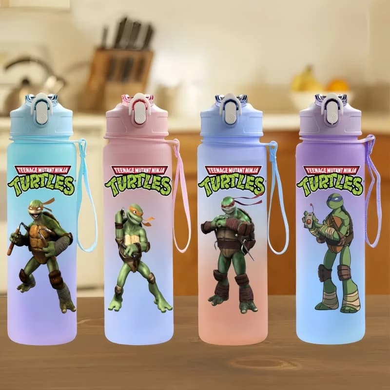 Teenage Mutant Ninja Turtles Anime Character Water Cup Outdoor Large Capacity Portable Drinking Bottle Children's Gift