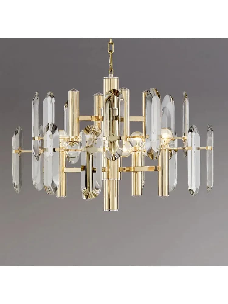 Postmodern luxury K9 crystal chandelier home decoration bedroom living dining room droplight 8-10 head pendant lights