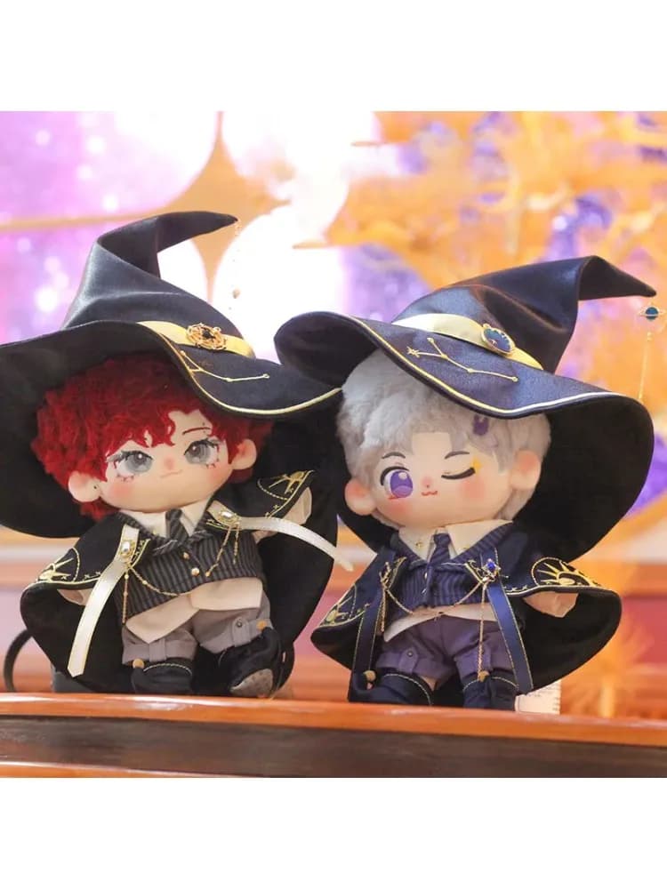 10cm Plush Doll Handmade Clothes 20cm Anime Magician Priest Cosplay Costume Hat Cloak Boots Set Boy and Girl Birthday Gifts