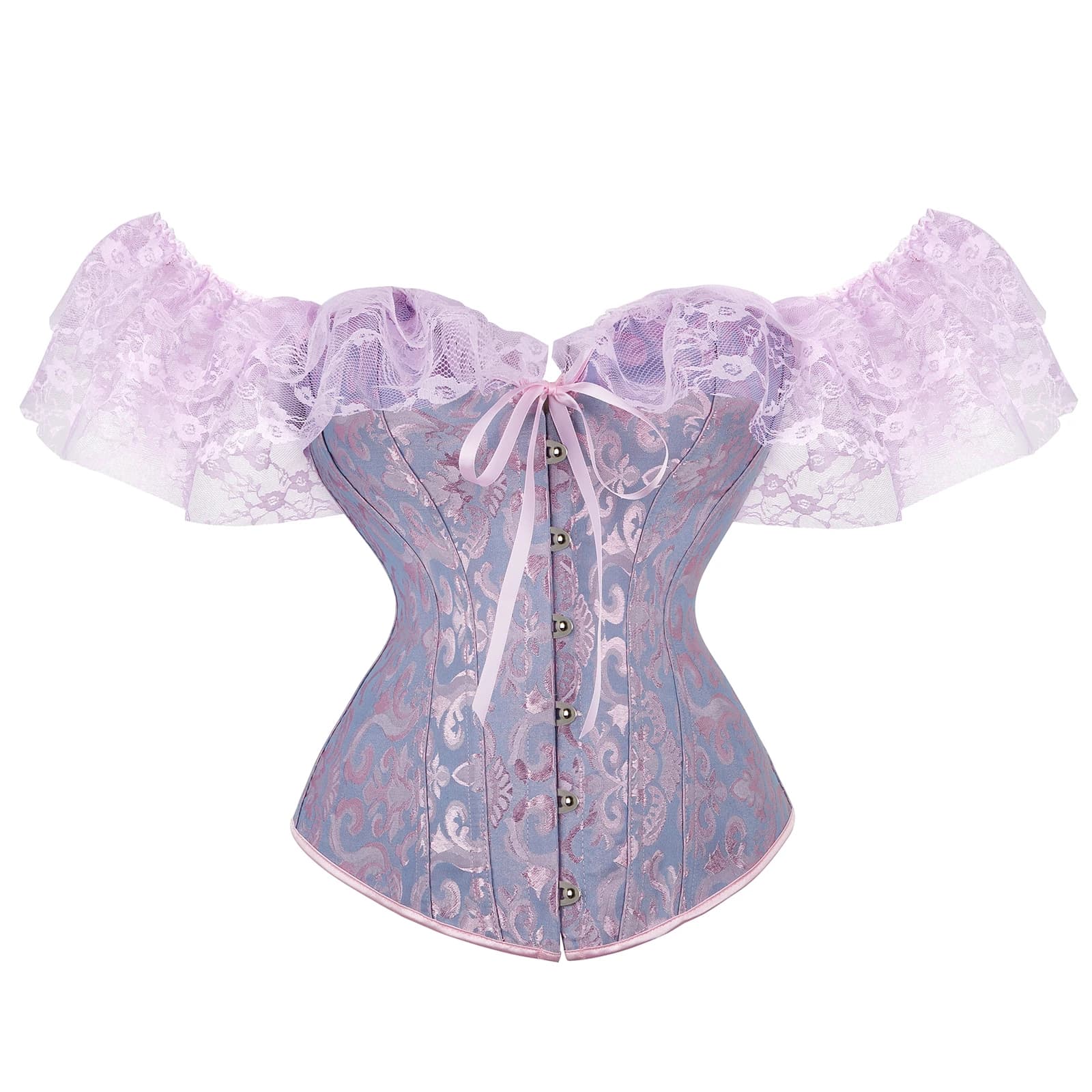 Women Top Y2K Lace Corset Waist Shaping Slim Bandage Floral Wedding Belt For Beach Vacation Summer Party Daily Wear Streetwear