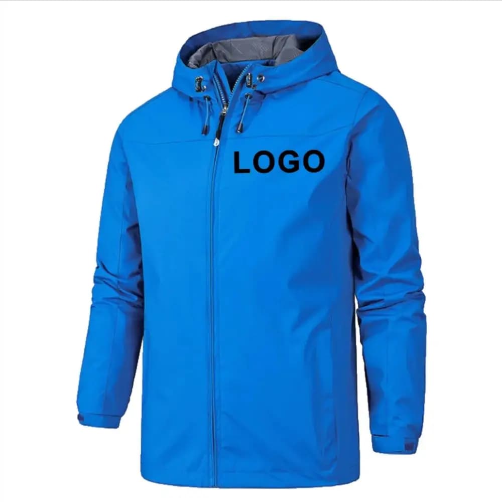 Windproof Waterproof Outdoor Jacket Breathable Thin Jackets Windbreaker Cycling Mountaineering Clothes Custom Logo Print