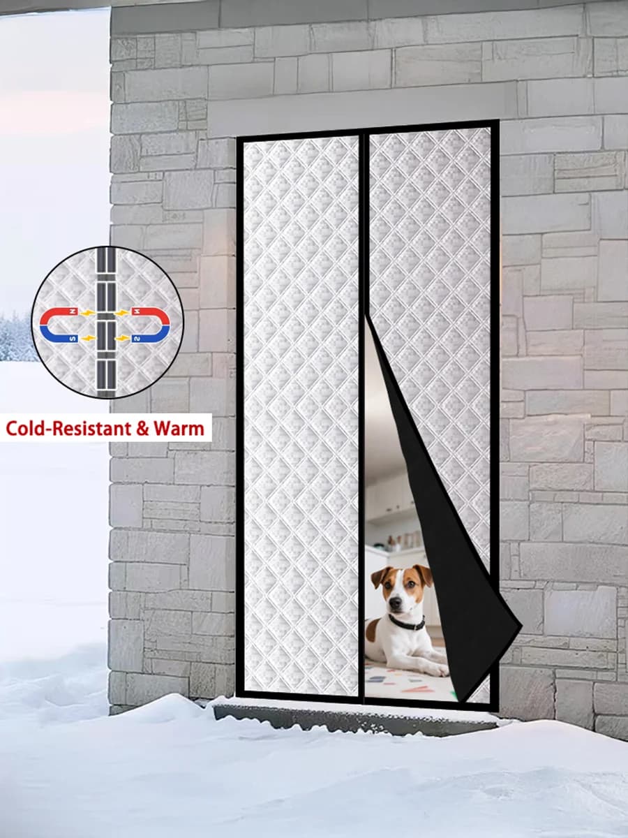 New Magnetic Windproof Winter Door Curtain, Hands-Free Closing, Silent & Warm, Easy Installation, Essential for Home Use