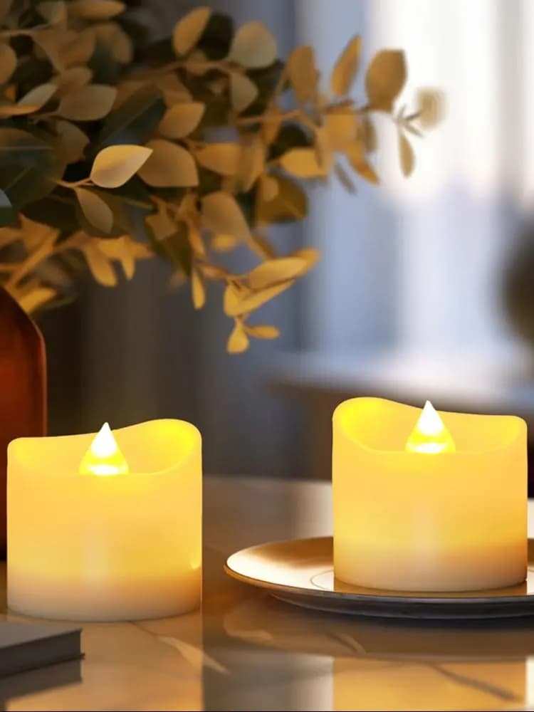 Flameless Flickering LED Tea Lights with Remote Control 200+Hour Electronic Candles for Votive Wedding Christmas Halloween Decor