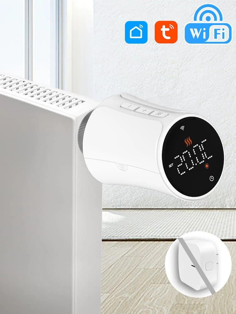 Tuya WiFi Radiator Thermostat Valve Smart Home Heating TRV APP Remote Thermoregulator Voice Control Alexa Google Home Alice