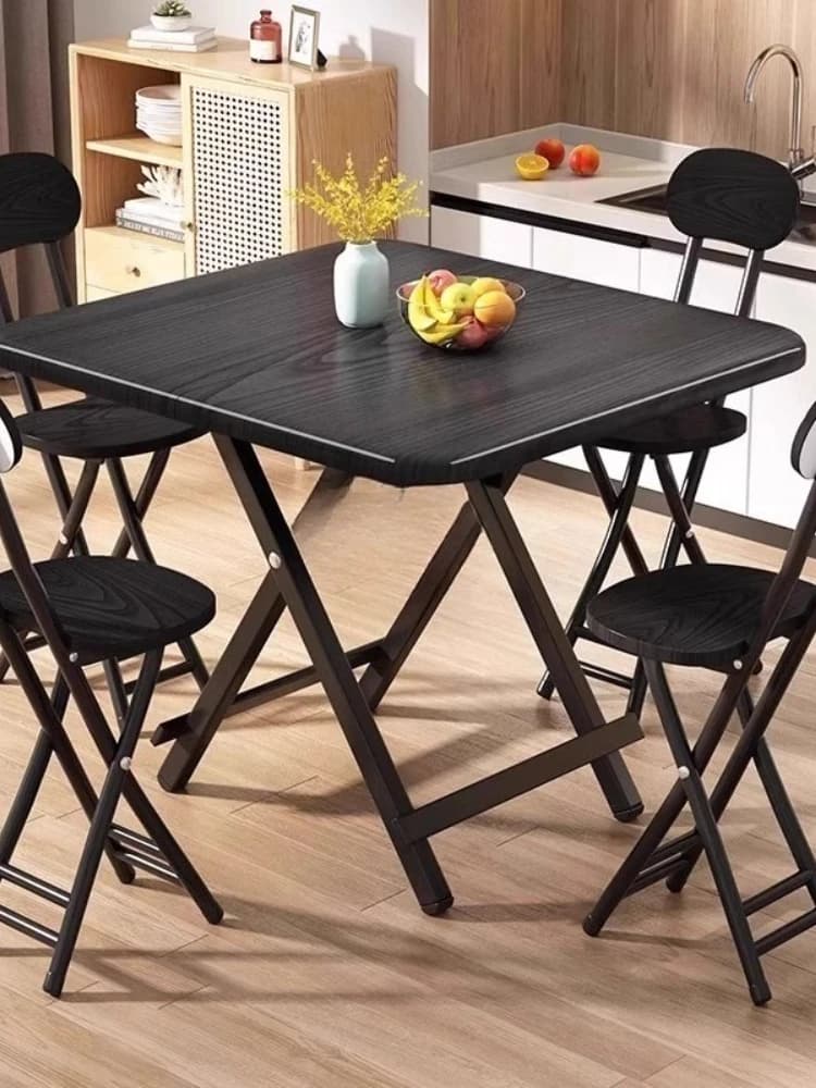 Folding Dining Table Portable 80X80Cm Compact Square Lightweight Carry Handle Easy Setup Small Apartment Home Office Camping