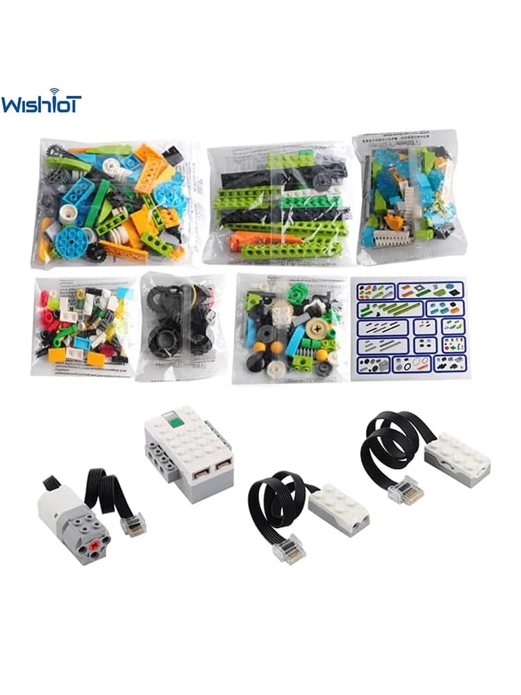 280PCS DIY Programing Robot Electronic Bricks Hub Motor Kit Building Blocks STEM Educational Robotics Toys Teens Christmas Gifts