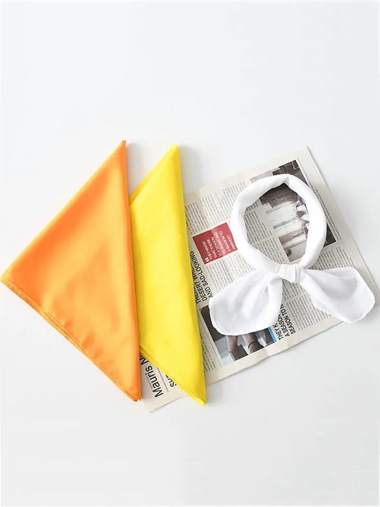 Fashion Hip Hop Bandana Polyester Square Scarf Men Women Headbands Solid Color Hijab Wrist Wraps Face Mask Handkerchief Scarves