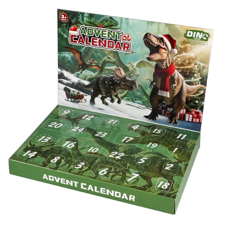 Advent Calendar 2025 Dinosaur Toys 24 Days Countdown Calendar to Christmas Surprise Toys Set with Different Dinosaur Figurine Gi