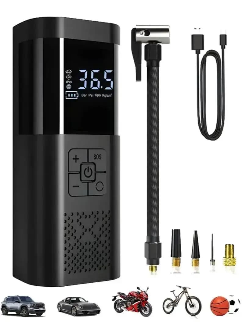 Portable Car Air Compressor 3X Faster 150PSI Cordless Tire Inflator Pump with Digital Gauge for Car Motorcycle Bike Air Pump