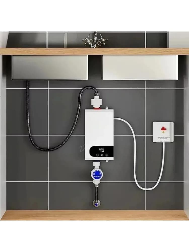 Instant Water Heater 220V5500W Portable Electric Heaters for Bathroom Hot Water Shower and Home Kitchen Heating