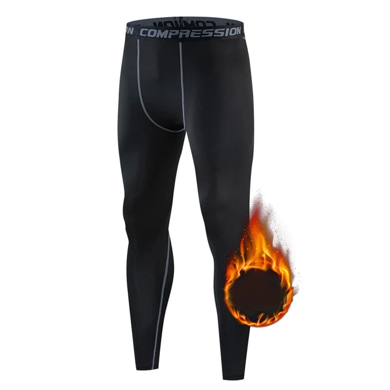 Autumn Winter Men's Thermal Compression Pants - Stay Warm and Comfortable During Sports and Running Activities Sportswear