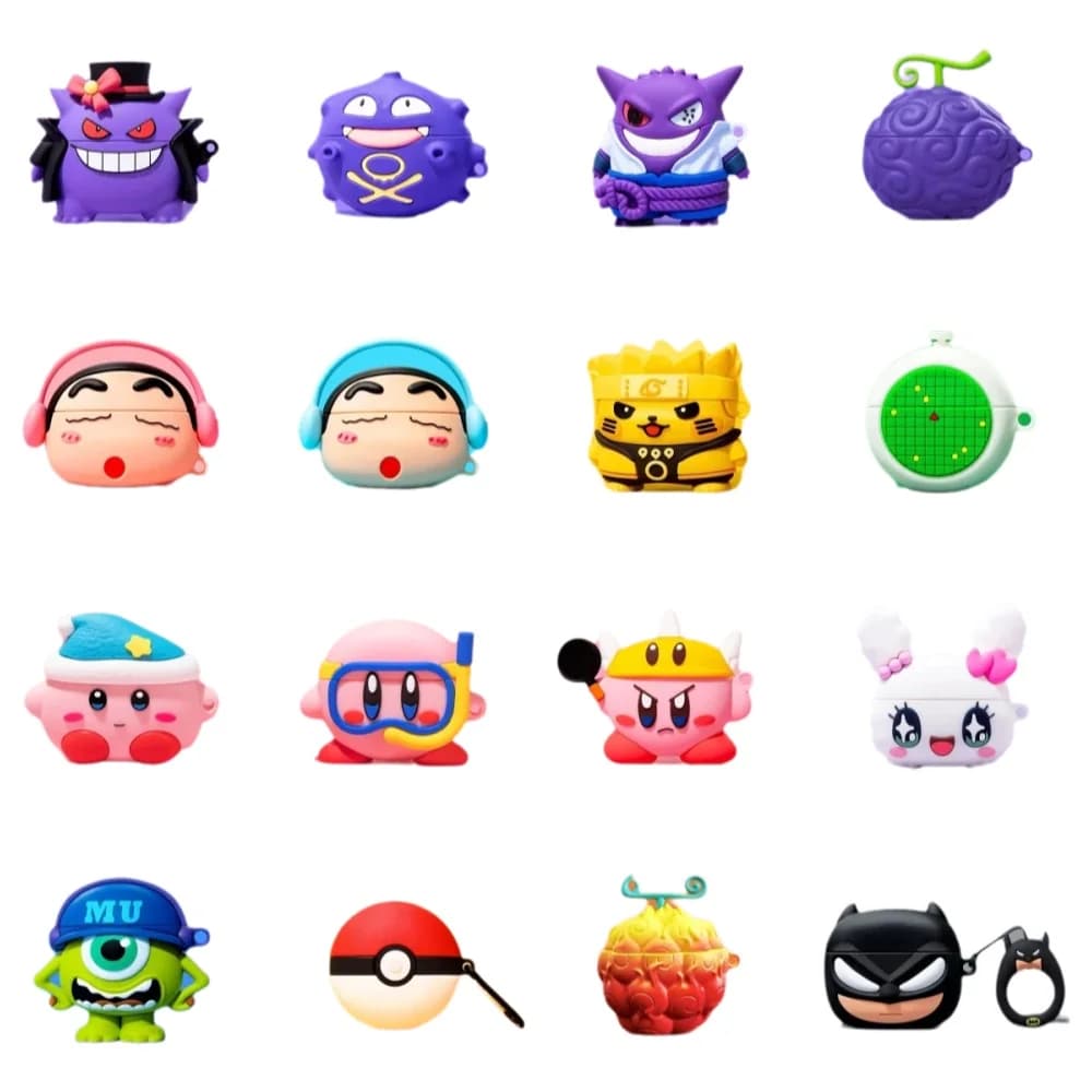 For Airpods Pro 3 Case,Pokemon Gengar Batman Devil Fruit 3D Anime Silicone Shockproof Earphone Cover For Airpods Pro 3 Cover