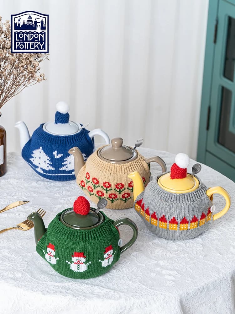 London Pottery 1200ml Teapot Knit Cover Knit Cover kettle fabric cover tea cozy for teapot cover teapot decoration