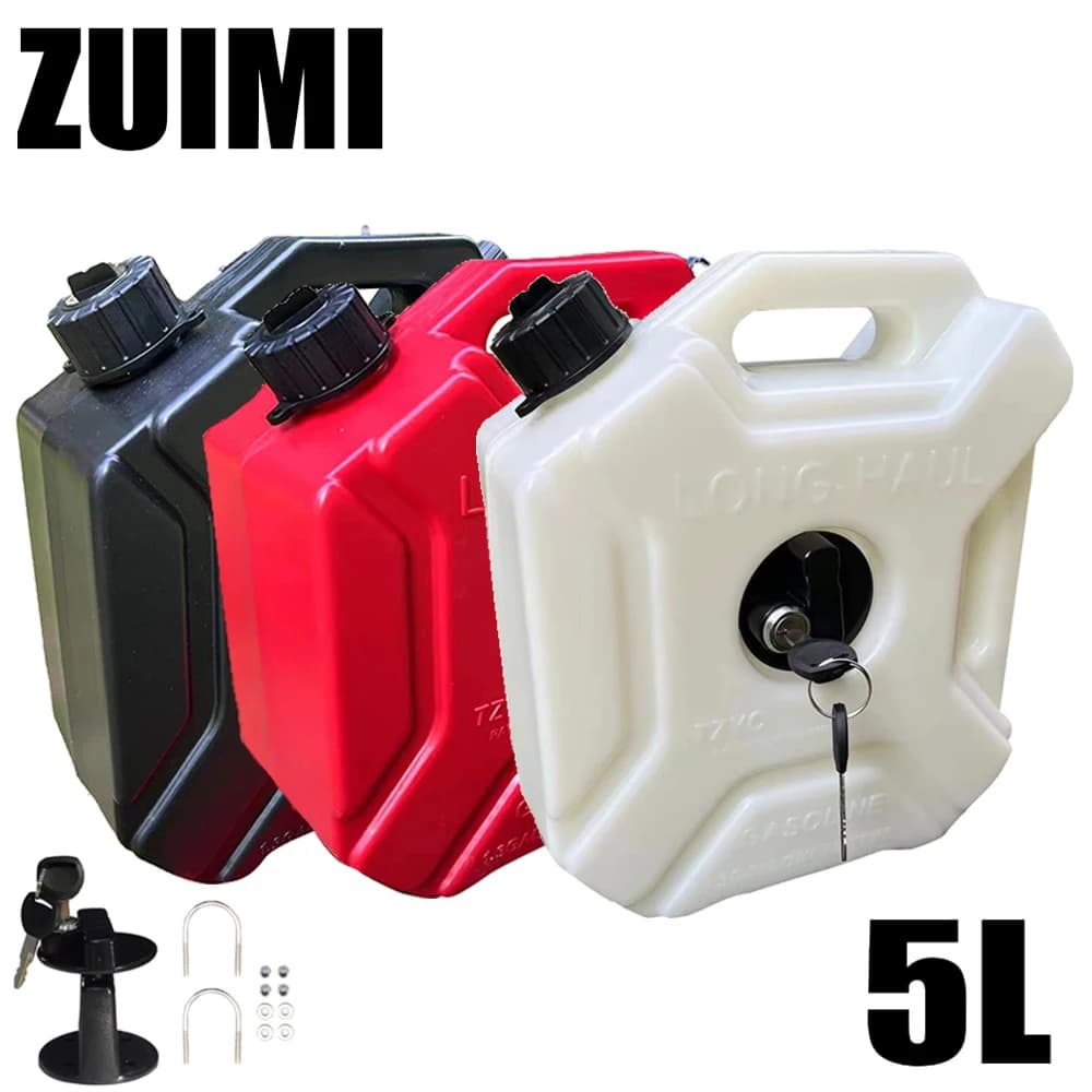 New Red Black White 5L Fuel Tank Petrol Cans Barrels Can Gas Container Anti-static Jerry Can Polaris Fuel Tank Pack Jerrycan