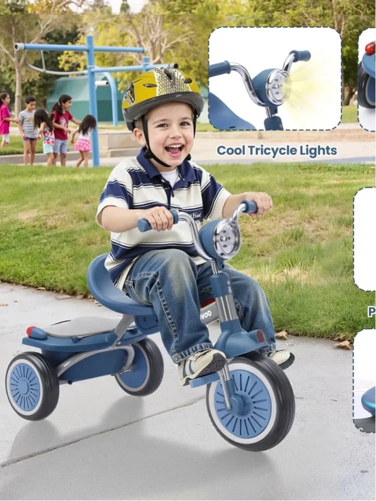 4-in-1 Kids Tricycle – 3-Wheel Baby Bicycle Toy for 1-5 Year Old Toddlers, Balance Bike Mode, Ideal Gift for Boys & Girls