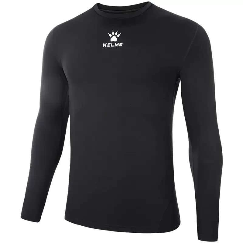 KELME Compression Plush Tights Mens Long-Sleeved Sports Training Fitness Quick-Drying Warm Football Kids Base Shirt 9161TL1003