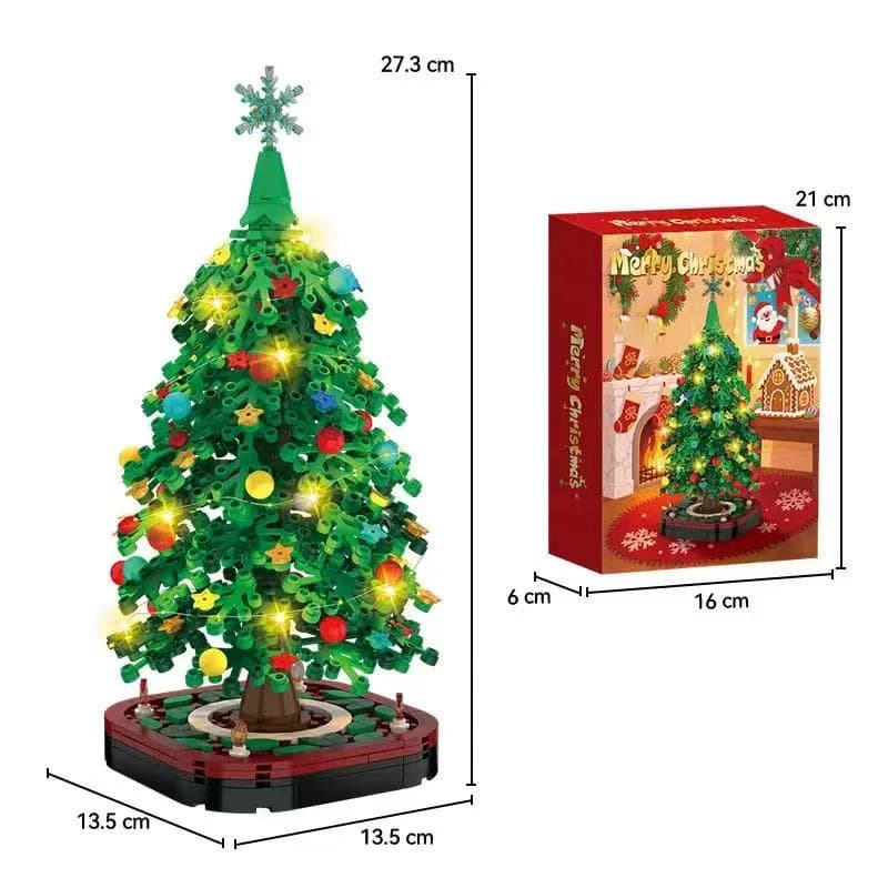 DIY children's Christmas toys and gifts, Christmas tree model building blocks, Christmas theme living room decorations