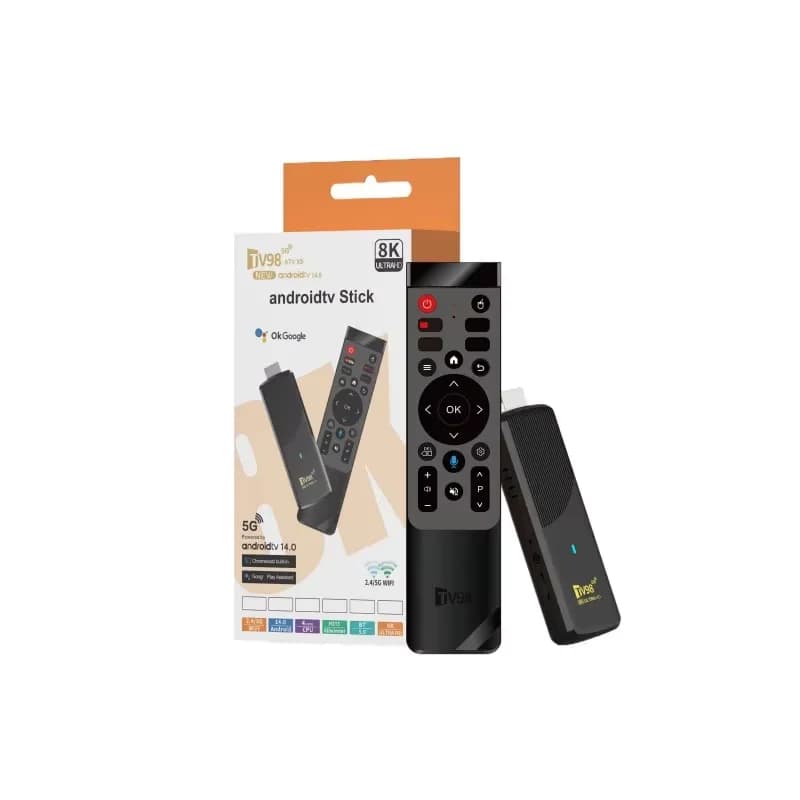 TV98 ATV X9 Smart TV Stick Android14 Allwinner H313 OTA 8GB 128GB Support 8K 4K Media Player 4G 5G Wifi6 HDR10 Voice Remote iptv