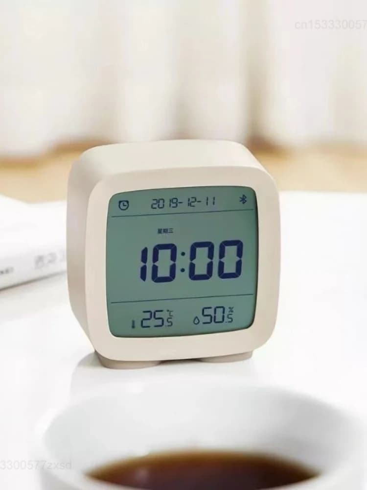  Qingping Bluetooth Alarm Clock Temperature Humidity Sensor Meter Adjustable Nightlight Work with Mijia APP Smart Homes