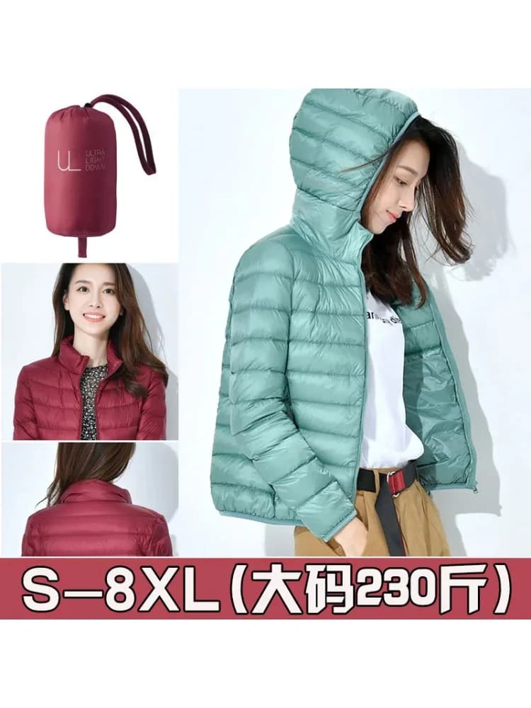 Autumn and winter short-style down jacket Women's new thin slim Korean version of white duck down fashion plus-size warm coat