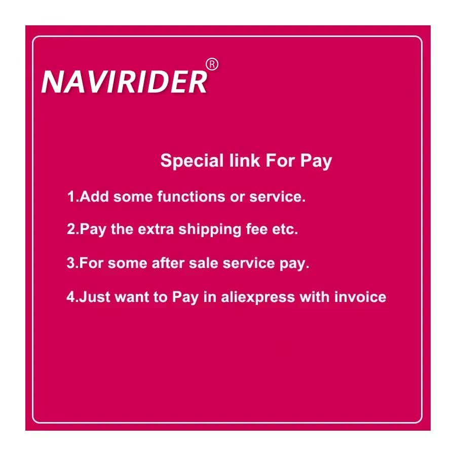 Special link to pay additional fees for Navirider customers
