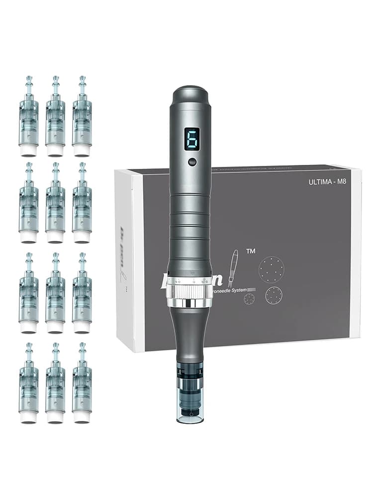 Professional Microneedling Auto Derma Pen M8 Micro Needling Dermapen Kit for Skin Care with 22 Pcs Pins 0.25mm