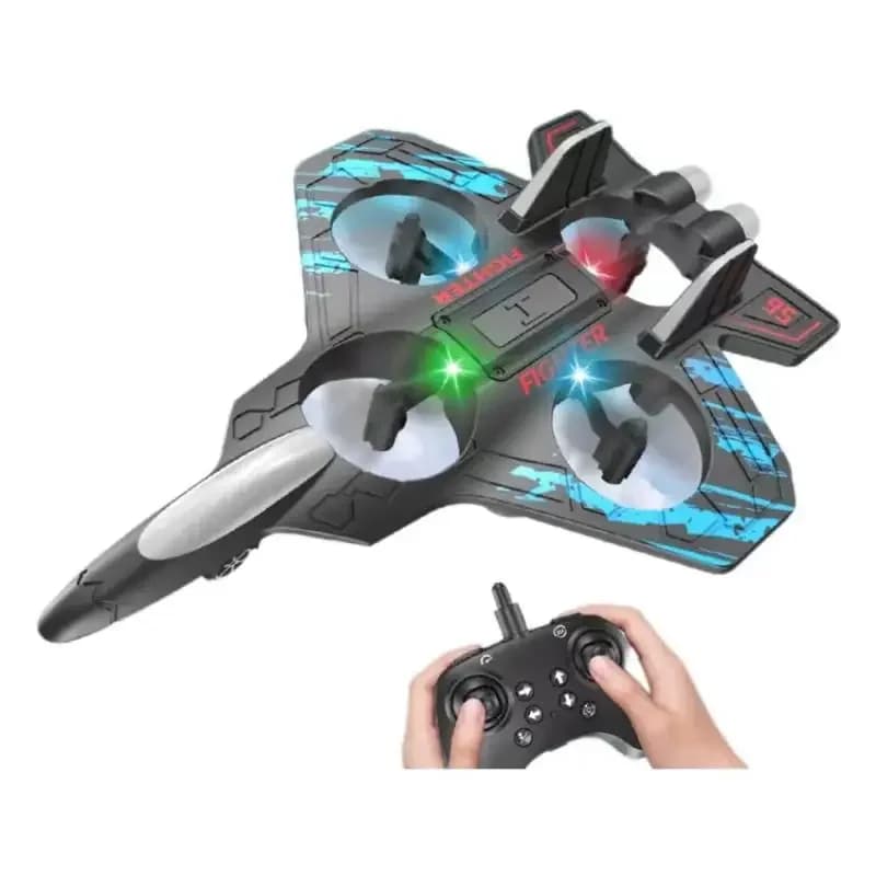 Rc Glider Flying Toy With Light Jet Airplane 2.4G EPP Stunt Remote Control Foam Fighter Plane Toys for Boys Kids Birthday Gifts