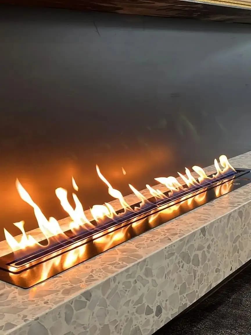 Modern electric fireplace with indoor bioethanol burner automatic 36inch stovetop fireplace with ethanol fire bioflame fireplace