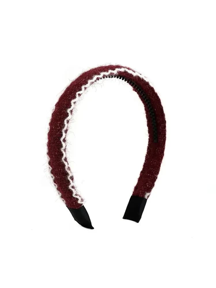 A13 New winter Cotton lace wool Long tail headband girls hair bow dressy accessories bow clip baby band
