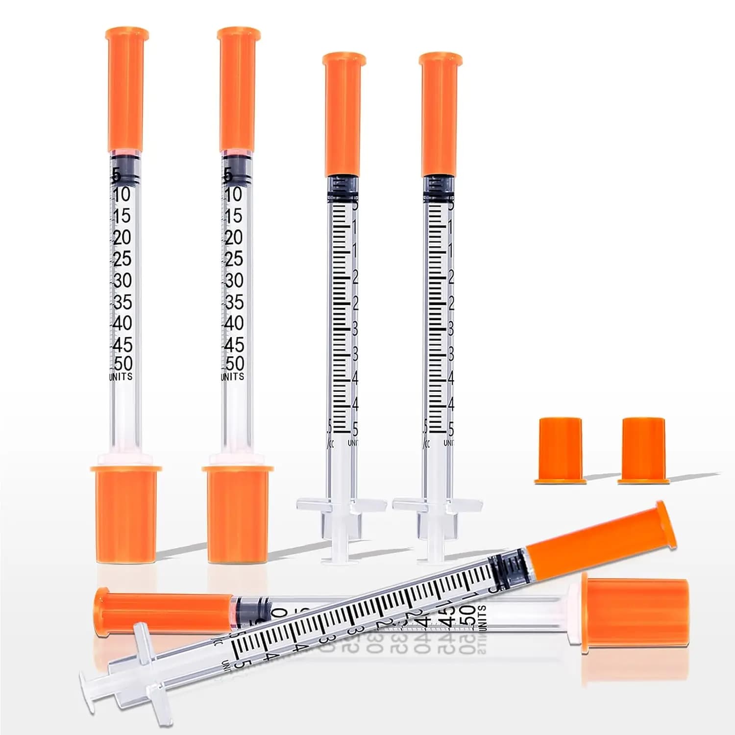 30/15/5Pcs 0.5Ml/1Ml Disposable Plastic Veterinary Syringe with Needle, Suitable for Pets and Farm Animals, Manual Push-Type Syringe with Needle, Farm