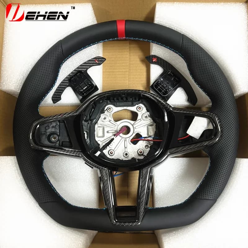 Upgraded Leather Car Steering Wheel For BMW 3 4 5 Series G01 G02 G05 G20  G80 G82 G22  G26 G30 G32 G87 F90 F95 Car Accessories