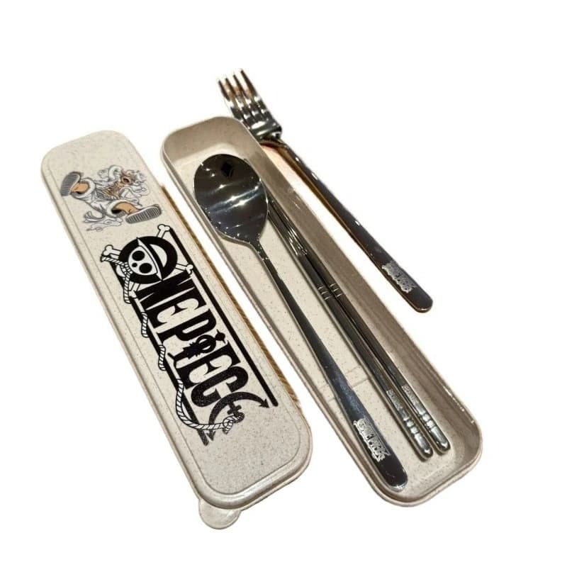 One Piece Monkey-D-Luffy white hair Nika cartoon anime peripheral stainless steel portable cutlery personalised creative spoon