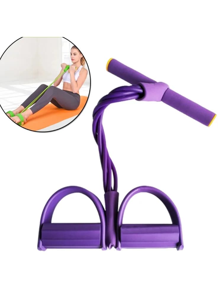 4/6 TubeElastic Yoga Pedal Puller Resistance Band Workout Pull Tension Rope for Abdomen/Waist/Leg Stretching Slimming Training