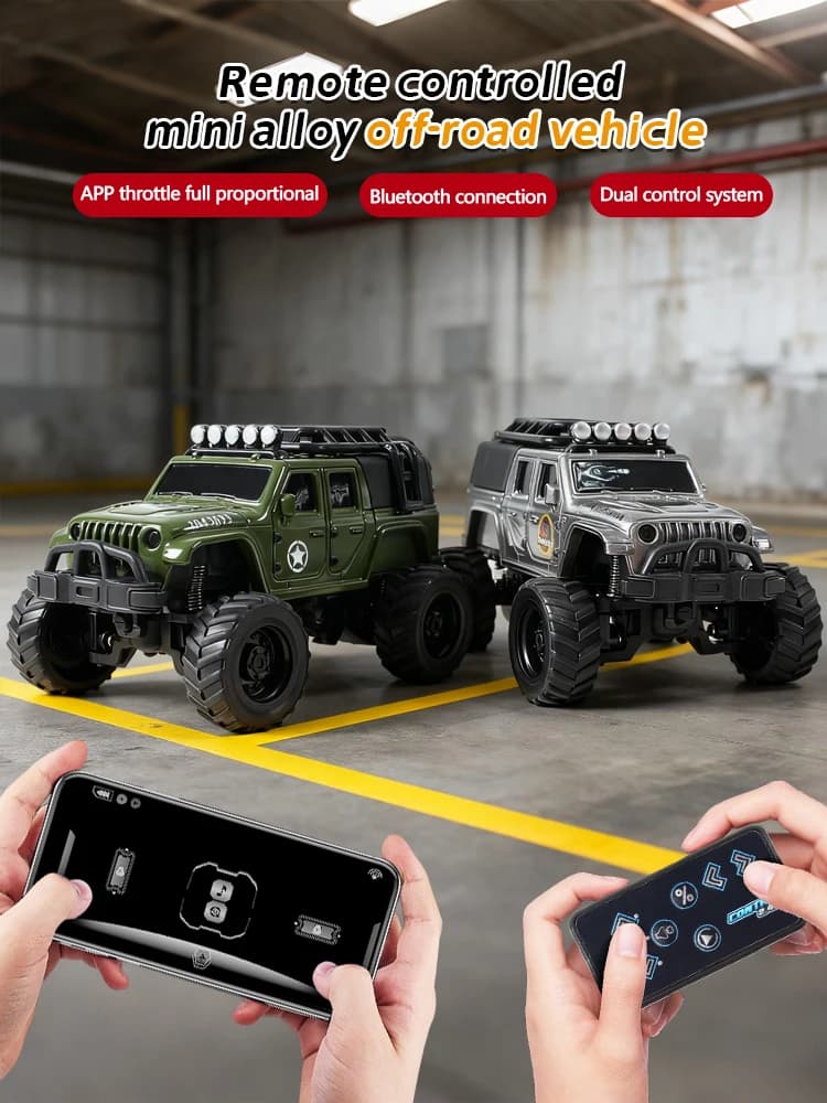 SENNIXIONG 1/64 Alloy RC Off-Road Car MINI Model Classic Speed Racing Drift Terrain Vehicle Climbing Truck Toy for Children Gift