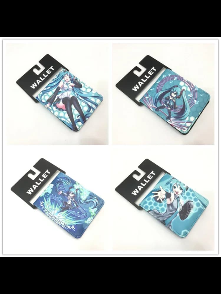 21 Types Hatsune Miku Short Wallet Kawaii Anime Coin Purse Stylish and Simple Short Wallet Cute Toys Girls Gift