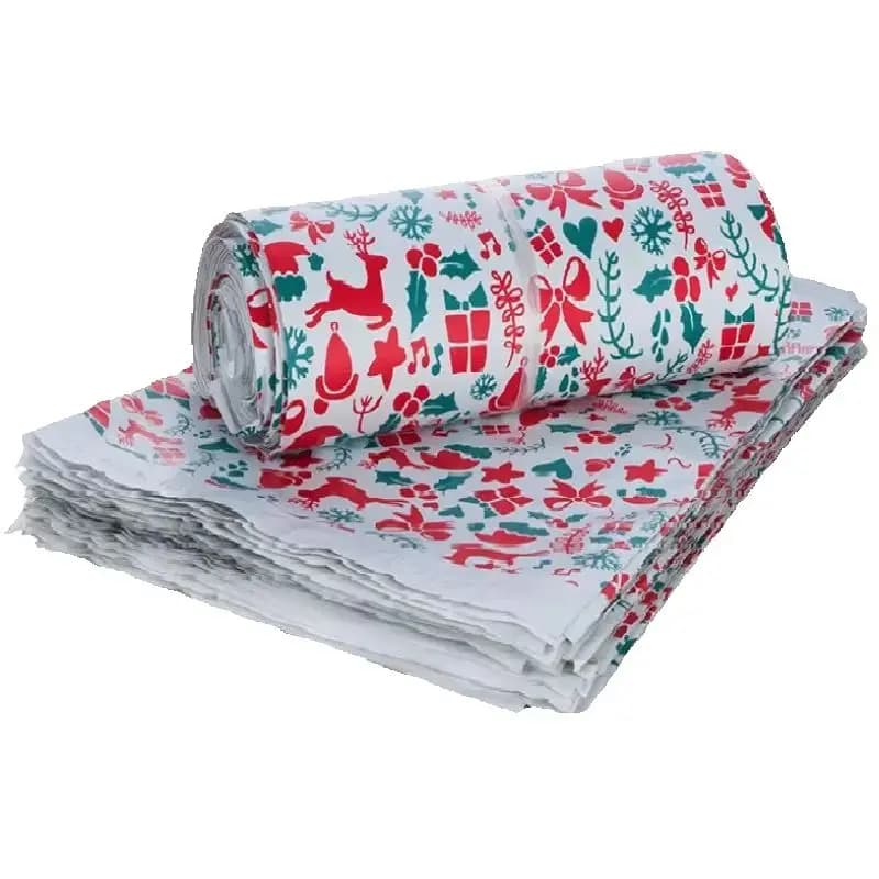 50PCS Christmas Poly Mailer Adhesive Envelope Packaging Bag DIY Thick Self-sealing Mailing Child Gift Toys Box Shipping Pouches