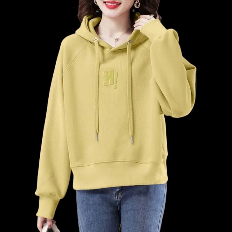 Pure Cotton Hooded Short Sweatshirt 2025 Autumn and Winter New Casual Fashionable Versatile Top