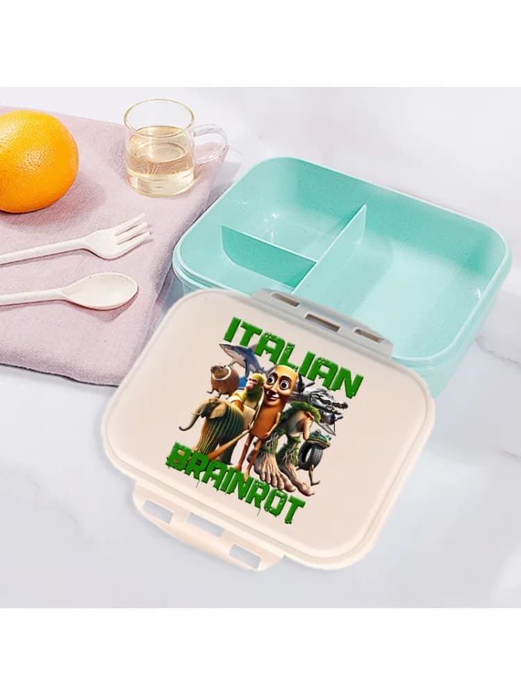Italian Brainrot Bento Lunch Box Tralalero Tralala Boy Girl Food Storage Containers Kids School Picnic Lunchbox Dinner Case Gift