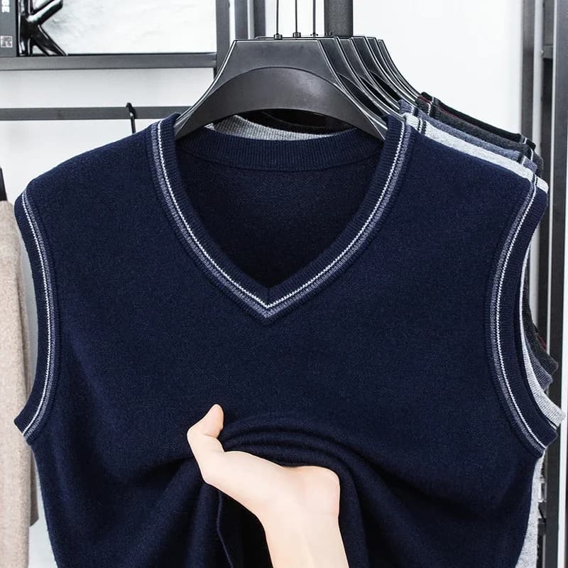 2026 Men's Casual Sweater Vest Warm Comfortable Autumn Winter Fashion Outerwear