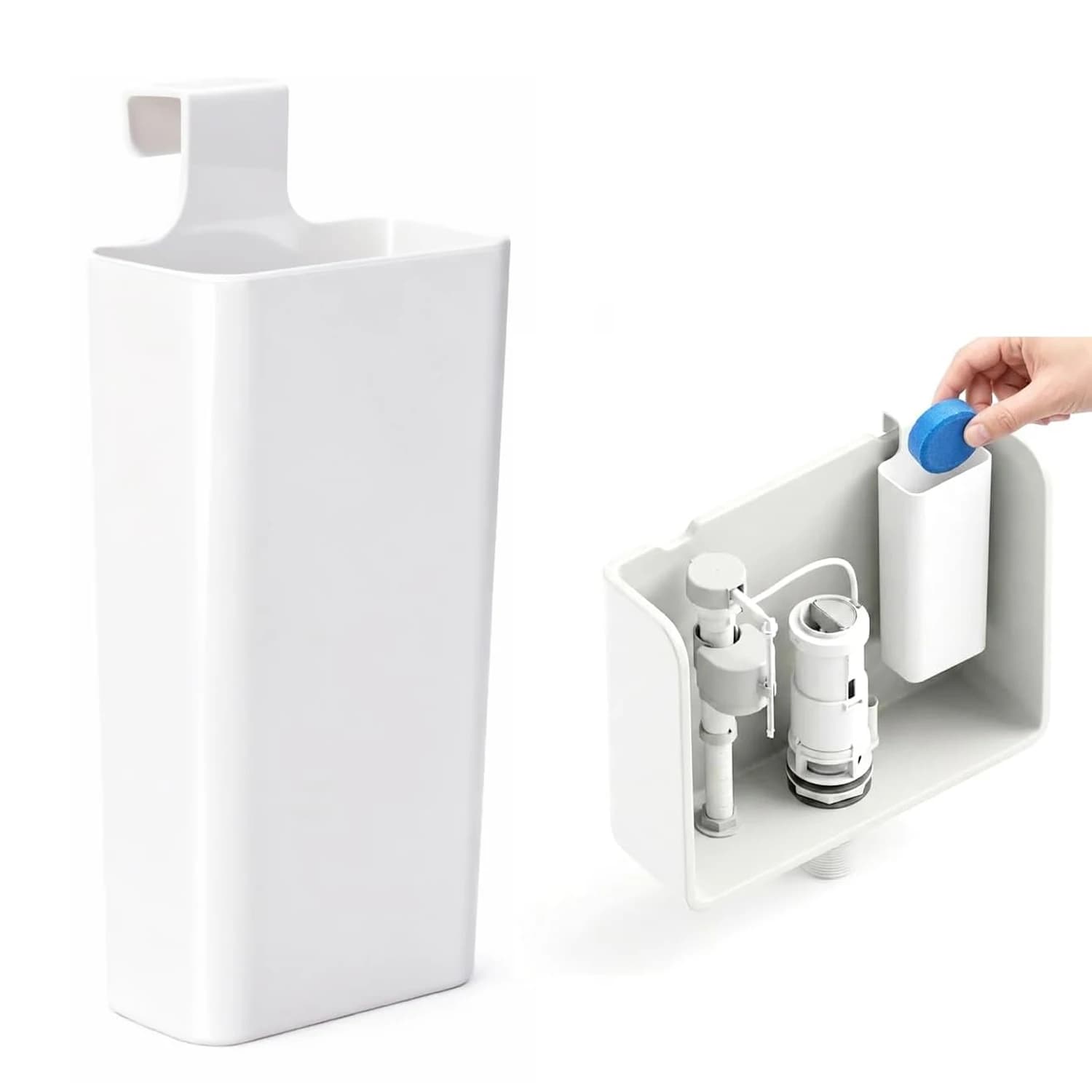 iLMH Toilet Solid Dispenser-Tank Replacement Part,Toilet Bowl Cleaner Buffer Box,Hanging Slow-Release Dispenser,Extends Cleaning